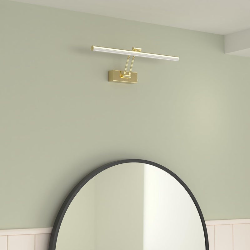 HOWMZON Wireless Picture Light,5200mAh Battery Operated Picture Lights with Remote,Gold Picture Light, Full Metal Painting Light for Wall Display, Gallery,Portrait,Bedroom (Gold) - Image 2